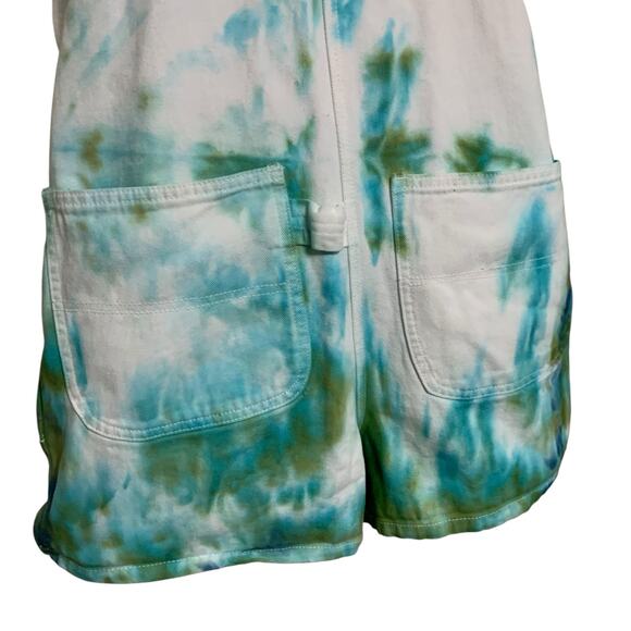Vintage 90's Absolutely No! Jeans Tie-Dye Overalls Womens Size M/L - Picture 7 of 7